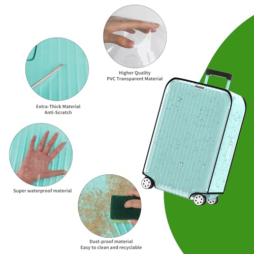 Clear Luggage Cover For Suitcase, PVC Waterproof Suitcase Cover Protector - size: 28 inch