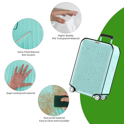 Clear Luggage Cover For Suitcase, PVC Waterproof Suitcase Cover Protector - size: 30 inch
