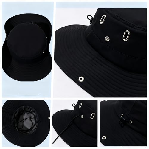 levayhill 16L Small Lightweight Foldable Backpack Sun Hats Travel, Black - color: Black