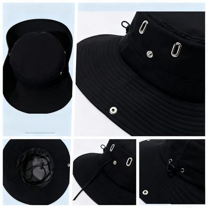 levayhill 16L Small Lightweight Foldable Backpack Sun Hats Travel, Black - color: Black