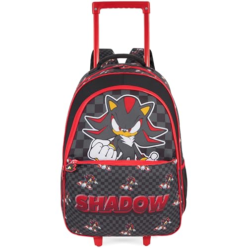 Get Trend Sonic the Hedgehog Boys 2-in-1 Rolling Luggage Bag with Wheels - color: Multi Shadow