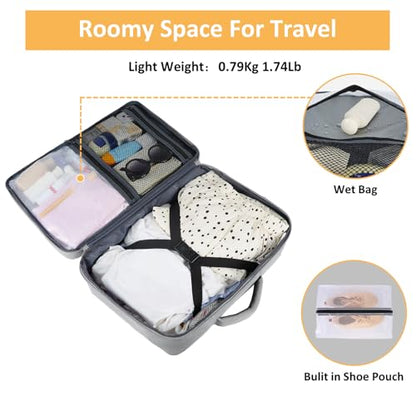 Taygeer Carry On Backpack, Womens Travel Backpack with Water Bottle Pocket - color: Elephantgray, size: Large
