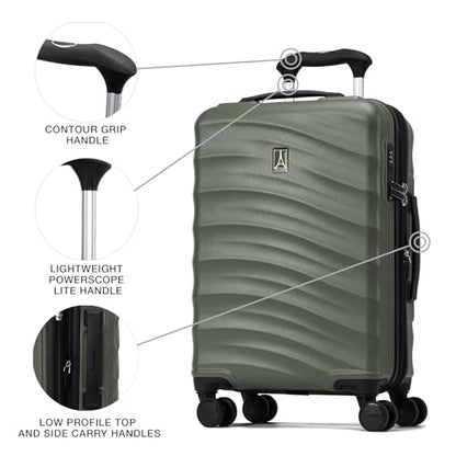 Travelpro Maxlite Air V2 Hardside Expandable Checked, Green, 25-Inch - color: Slate Green, size: Checked Medium 25-Inch