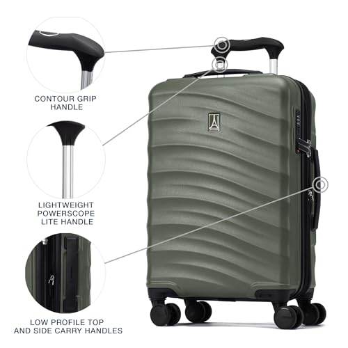Travelpro Maxlite Air V2 Hardside Expandable Checked, Green, 25-Inch - color: Slate Green, size: Checked Medium 25-Inch