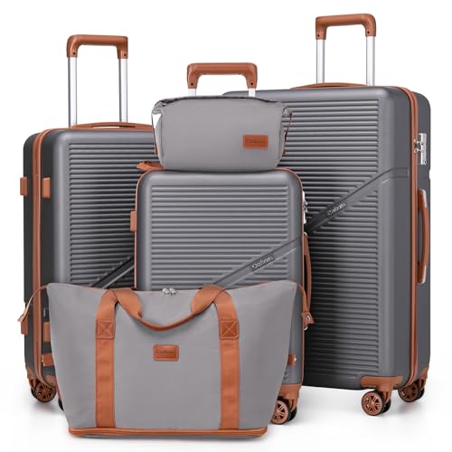 Cosbarn Luggage Sets, Durable 20,24,28 inch Suitcase Sets With Wheels - color: Gray