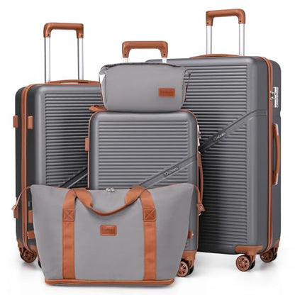 Cosbarn Luggage Sets, Durable 20,24,28 inch Suitcase Sets With Wheels - color: Gray