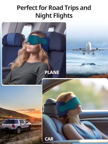 Inspireyes Travel Pillow for Airplane, 360° Head Support for Long Flight - color: Royal Blue
