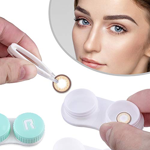 cauyuan Cute Contact Lens Case Portable Travel Box - color: D-Silver