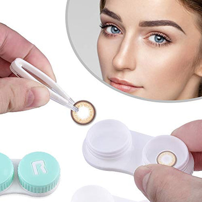 cauyuan Cute Contact Lens Case Portable Travel Box - color: D-Rose Red