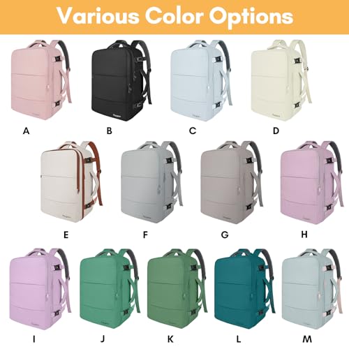 Taygeer Carry On Backpack for Men Women, Travel Backpack with Shoe Pouch - color: Elephantgray, size: X-Large