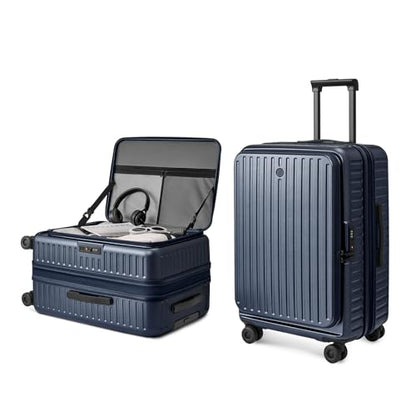 NINETYGO Top Opening Carry On Luggage 22x14x9, Expandable Suitcase, ALPS - color: 05-Navy Blue, size: Carry-On 20-Inch
