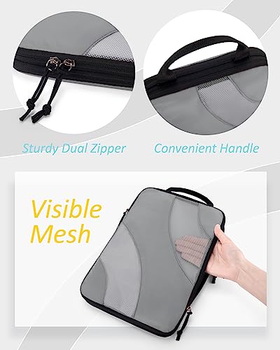 BAGSMART Compression Packing Cubes for Travel - color: Grey, size: Set of 6