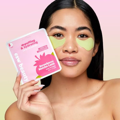 ESW Beauty Strawberry Matcha Latte Under Eye Patches with Green Tea, 1 Pack - size: 1 Count (Pack of 1)