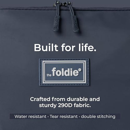 The Foldie Foldable Travel Bag for Women - 40L Weekender Bag with Multiple Pockets - Carry On Expendable Travel Bag - color: Grey