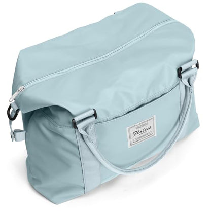 BJLFS Duffel Bag, Light Blue Nylon, 60L, Water-Resistant, Adjustable Strap, Overnight Travel, Workout, Sports Activities, Fits 15.6 Inch Laptop - color: Blue