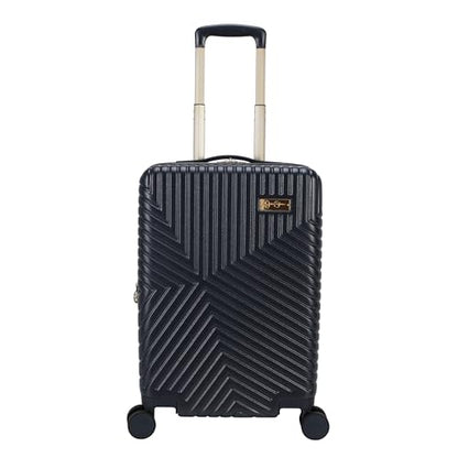 Jessica Simpson Abilene 2-Piece Set (20" & 28") Expandable 8-Wheel Spinner Large Checked Luggage Suitcase, Blue Nights - color: Blue Nights, size: 2-Piece Set