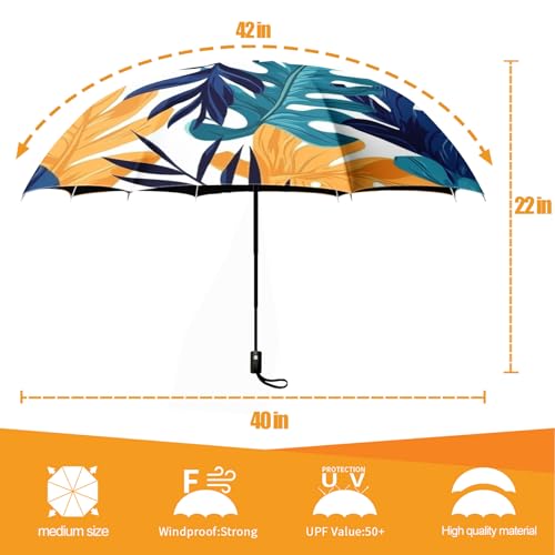 Folding Umbrella, Automatic Small Compact, Sun & Rain - color: MT77