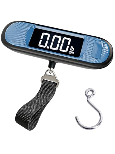 Portable Luggage Weighing Scale for Flights - 50kg Weight Scale for Luggage, Wide LCD Display Digital Weight Machine for Suitcases and Bags(Blue)