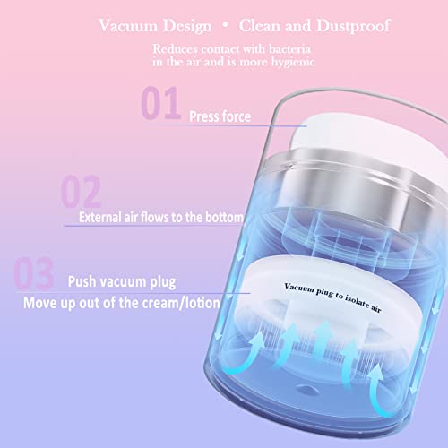 Airless Pump Jar - Refillable Travel Size Containers for Toiletries, Leak Proof Vacuum Lotion Dispenser for Moisturizer, Cream & Skincare, TSA Approved Travel Bottles Set (15/30/50ml) - size: 15ml