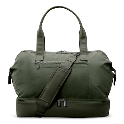 Samsonite Better Than Basics Weekender Duffle – Drop Bottom Travel Bag with 14” Laptop Compartment, SmartSleeve™ Trolley Strap, Adjustable Shoulder Strap, Durable RPET Lining, OLIVE - color: Olive