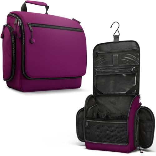 VENTURE 4TH Hanging Travel Toiletry Bag, 18 Compartments - Purple - color: Purple