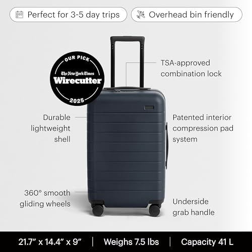 Away The Carry-On Luggage, 22-inch Lightweight Hardside Spinner Suitcase - color: Navy Blue