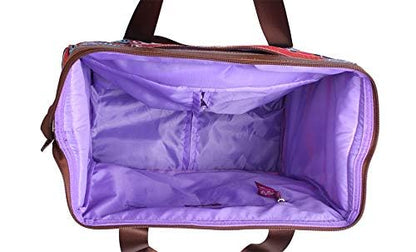 Lily Bloom Designer Under the Seat Tote Cabin Luggage Collection - 15 Inch Patterned Carry on Bag For Women - Lightweight Suitcase with 2 Rolling Spinner Wheels (Tribal Stripe) - color: Tribal Stripe