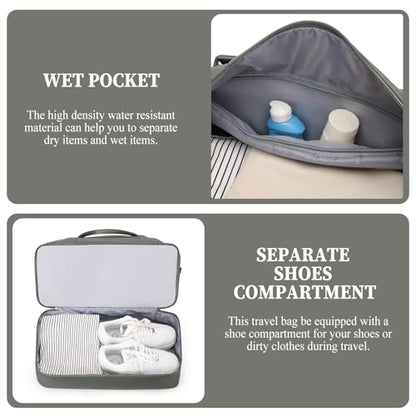 Weekender Bags for Women, Carry-On Overnight Travel Duffel Bag - color: Olive Green, size: Extra Large