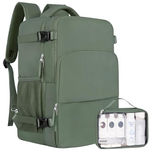 Sinaliy Travel Backpack, TSA Carry on Flight Approved Backpack - color: Army Green, size: X-Large