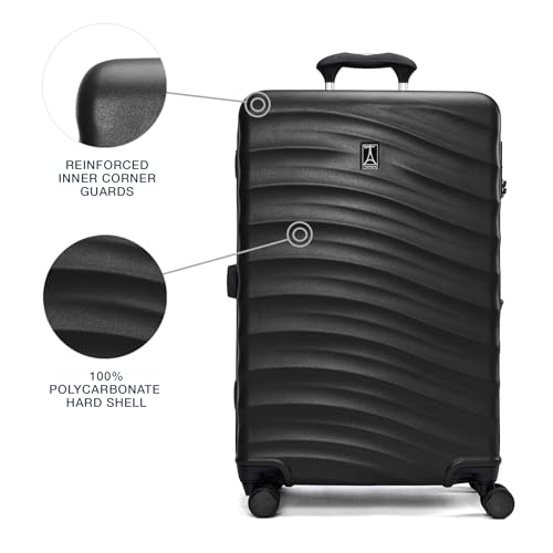 Travelpro Maxlite Air V2 Hardside Expandable Checked, Black, 25-Inch - color: Black, size: Checked Medium 25-Inch