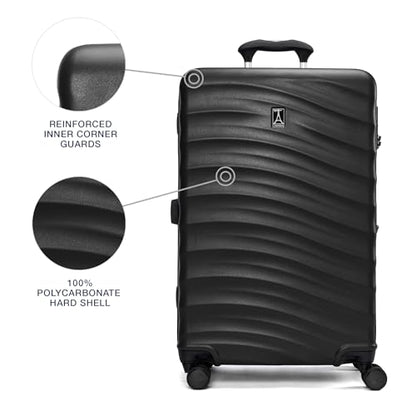 Travelpro Maxlite Air V2 Hardside Expandable Checked, Black, 25-Inch - color: Black, size: Checked Medium 25-Inch