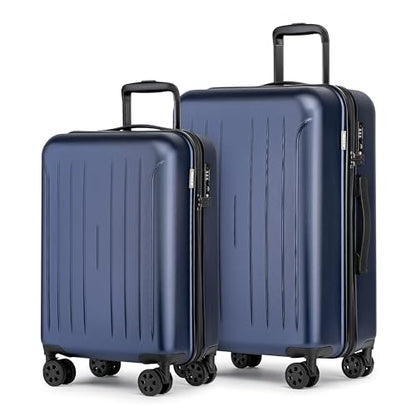 KYME Luggage Sets 2 Piece Hardshell Suitcase with TSA Lock,Navy, 20"/24" - color: Navy Blue, size: 2Pcs Set(20"/24")
