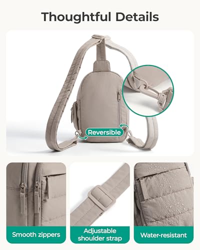 BAGSMART Small Sling Bag for Women, Puffer Crossbody Bag Hobo Handbag - color: Sage