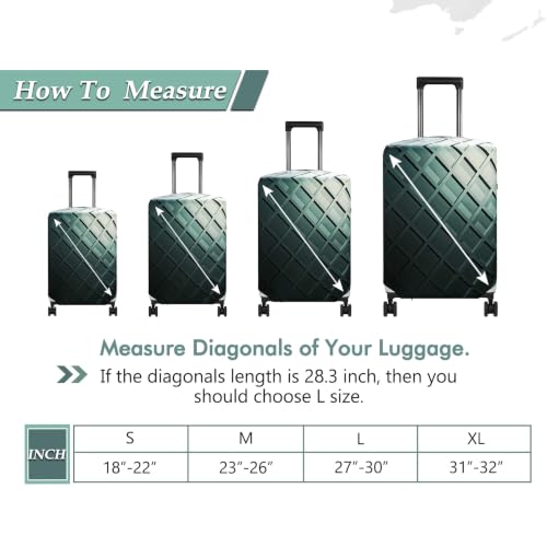 HYPER VENTURE Travel Luggage Cover Suitcase Protector Fits 31-32 Inch, XL - color: Dark Grid, size: XL