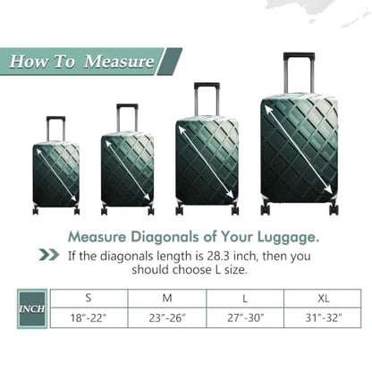 HYPER VENTURE Travel Luggage Cover Suitcase Protector Fits 31-32 Inch, XL - color: Dark Grid, size: XL