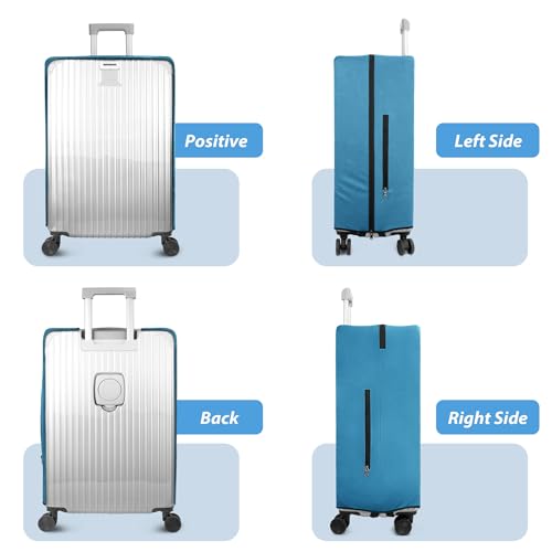Transparent PVC Suitcase Cover, No Disassembly Required Clear Luggage Protector Suitcase Cover - color: Blue, size: 20