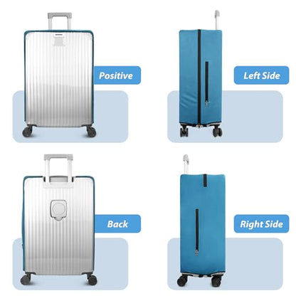 Transparent PVC Suitcase Cover, No Disassembly Required Clear Luggage Protector Suitcase Cover - color: Blue, size: 22