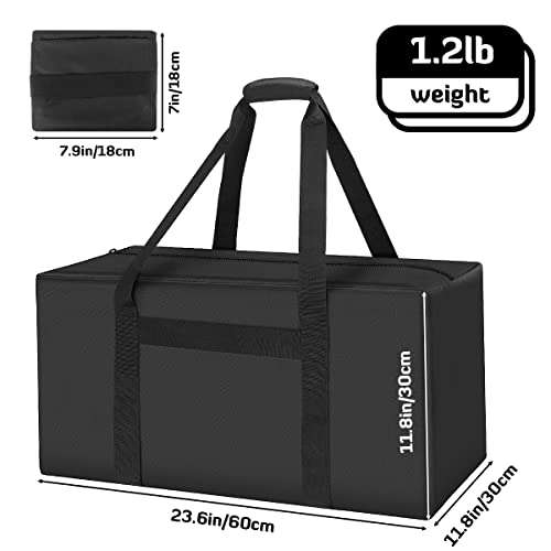 INFANZIA 24in Large Travel Duffel Bag, 600D Water Resistant Foldable, 2PCS - size: 24x12x12 inch-56L