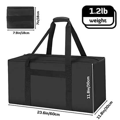INFANZIA 24in Large Travel Duffel Bag, 600D Water Resistant Foldable, 2PCS - size: 24x12x12 inch-56L