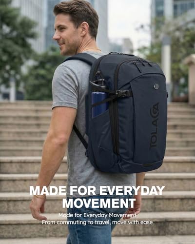 Tolaccea Travel Laptop Backpack 32L Carry on Daypack for Work Business - color: Midnightsky