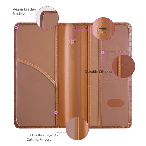 CoBak Car Registration and Insurance Holder - color: L-Crocodile Brown