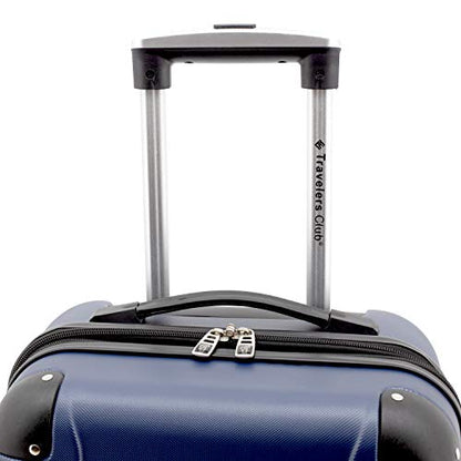 Travelers Club Chicago Hardside Expandable Spinner Luggages, Navy Blue, 5 Piece Set, TCL-77995-410 - color: Navy Blue, size: 5-Piece Set