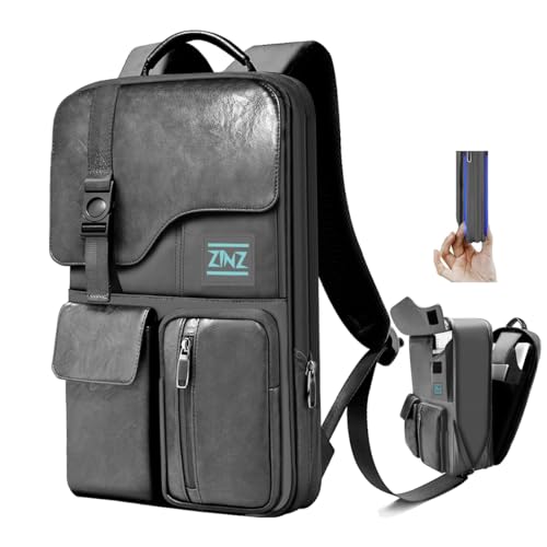 ZINZ Slim & Expandable Laptop Backpack 15.6 Inch,Gray - color: Gray