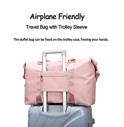 NWLR Travel Duffle Bag Weekender Overnight Carry on Bag for Women - color: D-Grey