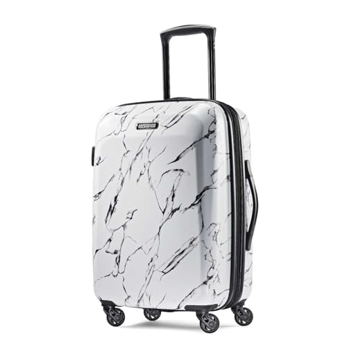 American Tourister Moonlight Hardside Expandable Luggage with Spinner Wheels, Marble, Carry-On 21-Inch - color: Marble, size: Carry-On 21-Inch