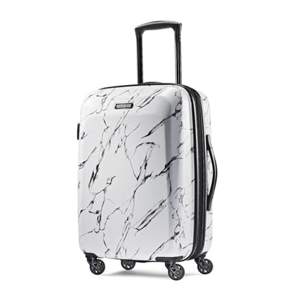 American Tourister Moonlight Hardside Expandable Luggage with Spinner Wheels, Marble, Carry-On 21-Inch - color: Marble, size: Carry-On 21-Inch