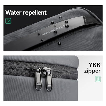 MARK RYDEN Hanging Toiletry Bag for Men, Travel Toiletry Organizer Dopp Kit - color: Dark Grey