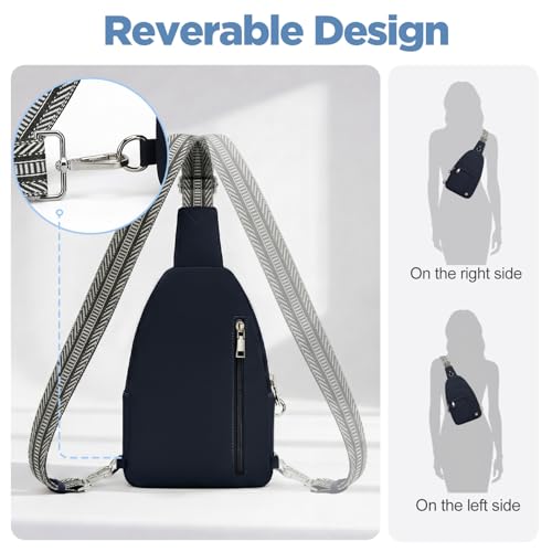 Anti Theft Sling Bag for Women, RFID Crossbody Purse Travel Blue - color: Dark Blue