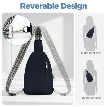 Anti Theft Sling Bag for Women, RFID Crossbody Purse Travel Blue - color: Dark Blue