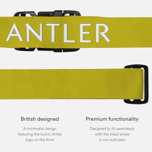 Antler Adjustable Hardside Luggage Strap, Gorse Yellow, 67x1.4 - color: Gorse Yellow